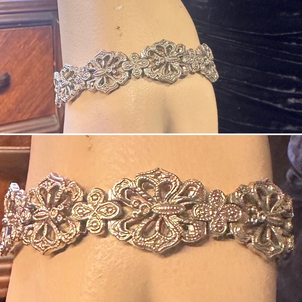 Butterfly Motif Migraine Bracelet Vintage Loveliness
